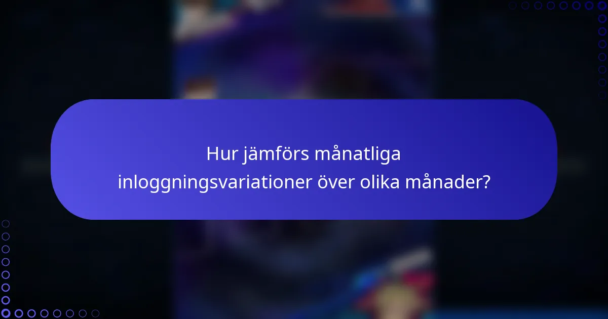 Hur jämförs månatliga inloggningsvariationer över olika månader?